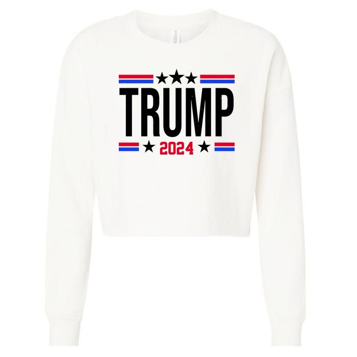 Pro Donald Trump 2024 Usa Election Cropped Pullover Crew