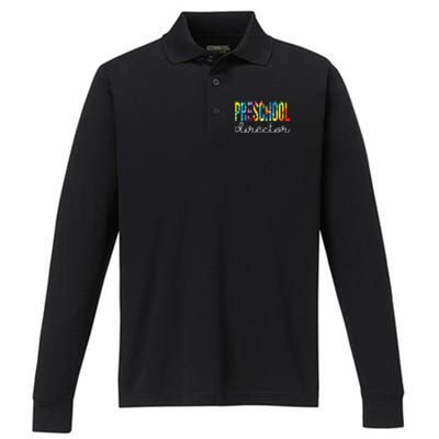 Preschool Director Tie Dye Appreciation Day Back To School Performance Long Sleeve Polo