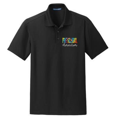 Preschool Director Tie Dye Appreciation Day Back To School Dry Zone Grid Polo