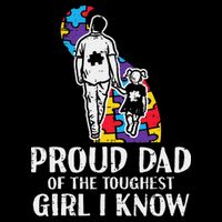 Proud Dad Toughest Autism Awareness Daddy Papa Premium T-Shirt