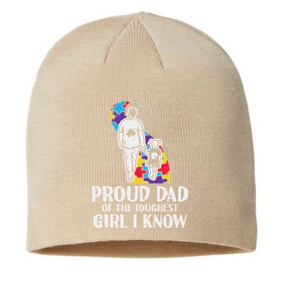 Proud Dad Toughest Autism Awareness Daddy Papa Sustainable Beanie