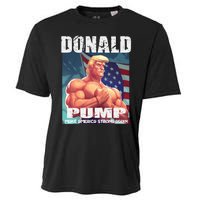 Patriotic Donald Trump Mug Shot Funny July 4th Donald Pump Cooling Performance Crew T-Shirt