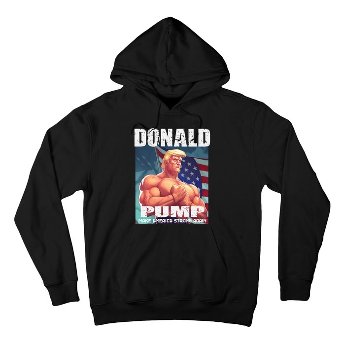 Patriotic Donald Trump Mug Shot Funny July 4th Donald Pump Hoodie