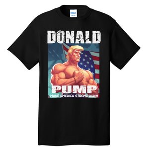 Patriotic Donald Trump Mug Shot Funny July 4th Donald Pump Tall T-Shirt