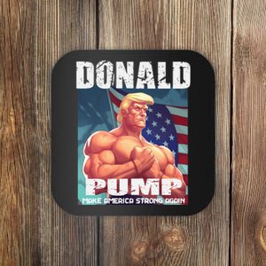 Patriotic Donald Trump Mug Shot Funny July 4th Donald Pump Coaster