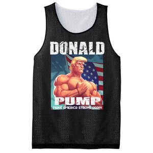 Patriotic Donald Trump Mug Shot Funny July 4th Donald Pump Mesh Reversible Basketball Jersey Tank