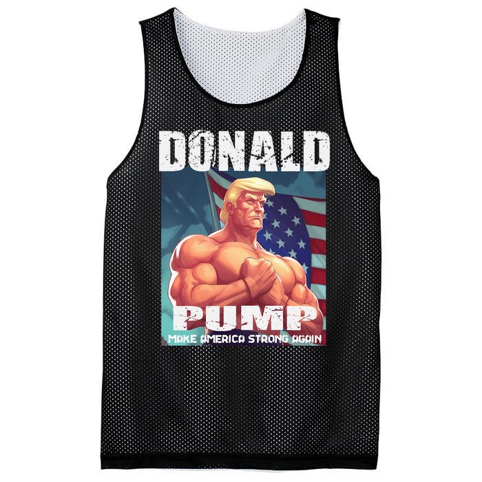 Patriotic Donald Trump Mug Shot Funny July 4th Donald Pump Mesh Reversible Basketball Jersey Tank