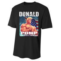 Patriotic Donald Trump Mug Shot Funny July 4th Donald Pump Performance Sprint T-Shirt