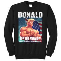 Patriotic Donald Trump Mug Shot Funny July 4th Donald Pump Tall Sweatshirt