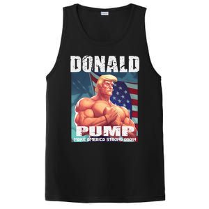 Patriotic Donald Trump Mug Shot Funny July 4th Donald Pump PosiCharge Competitor Tank