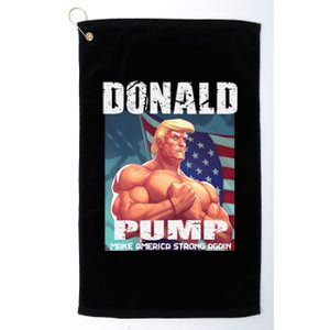 Patriotic Donald Trump Mug Shot Funny July 4th Donald Pump Platinum Collection Golf Towel