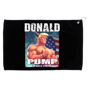 Patriotic Donald Trump Mug Shot Funny July 4th Donald Pump Grommeted Golf Towel