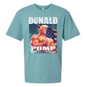 Patriotic Donald Trump Mug Shot Funny July 4th Donald Pump Sueded Cloud Jersey T-Shirt