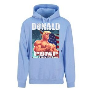 Patriotic Donald Trump Mug Shot Funny July 4th Donald Pump Unisex Surf Hoodie