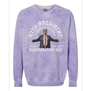 President Donald Trump Inauguration Day 2025 Memorabilia Colorblast Crewneck Sweatshirt