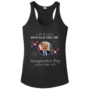 President Donald Trump Inauguration Day 2025 47th Usa Flag Ladies PosiCharge Competitor Racerback Tank