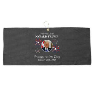 President Donald Trump Inauguration Day 2025 47th Usa Flag Large Microfiber Waffle Golf Towel