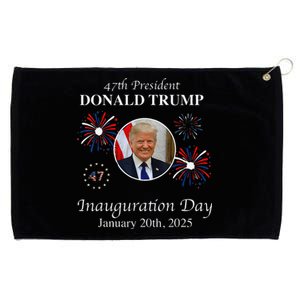 President Donald Trump Inauguration Day 2025 47th Usa Flag Grommeted Golf Towel