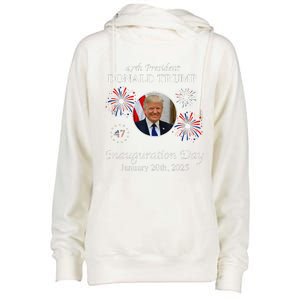 President Donald Trump Inauguration Day 2025 47th Usa Flag Womens Funnel Neck Pullover Hood