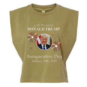 President Donald Trump Inauguration Day 2025 47th Usa Flag Garment-Dyed Women's Muscle Tee