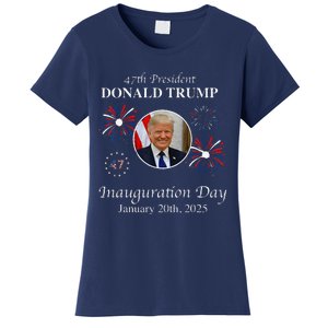 President Donald Trump Inauguration Day 2025 47th Usa Flag Women's T-Shirt