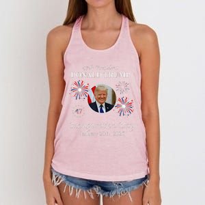 President Donald Trump Inauguration Day 2025 47th Usa Flag Women's Knotted Racerback Tank