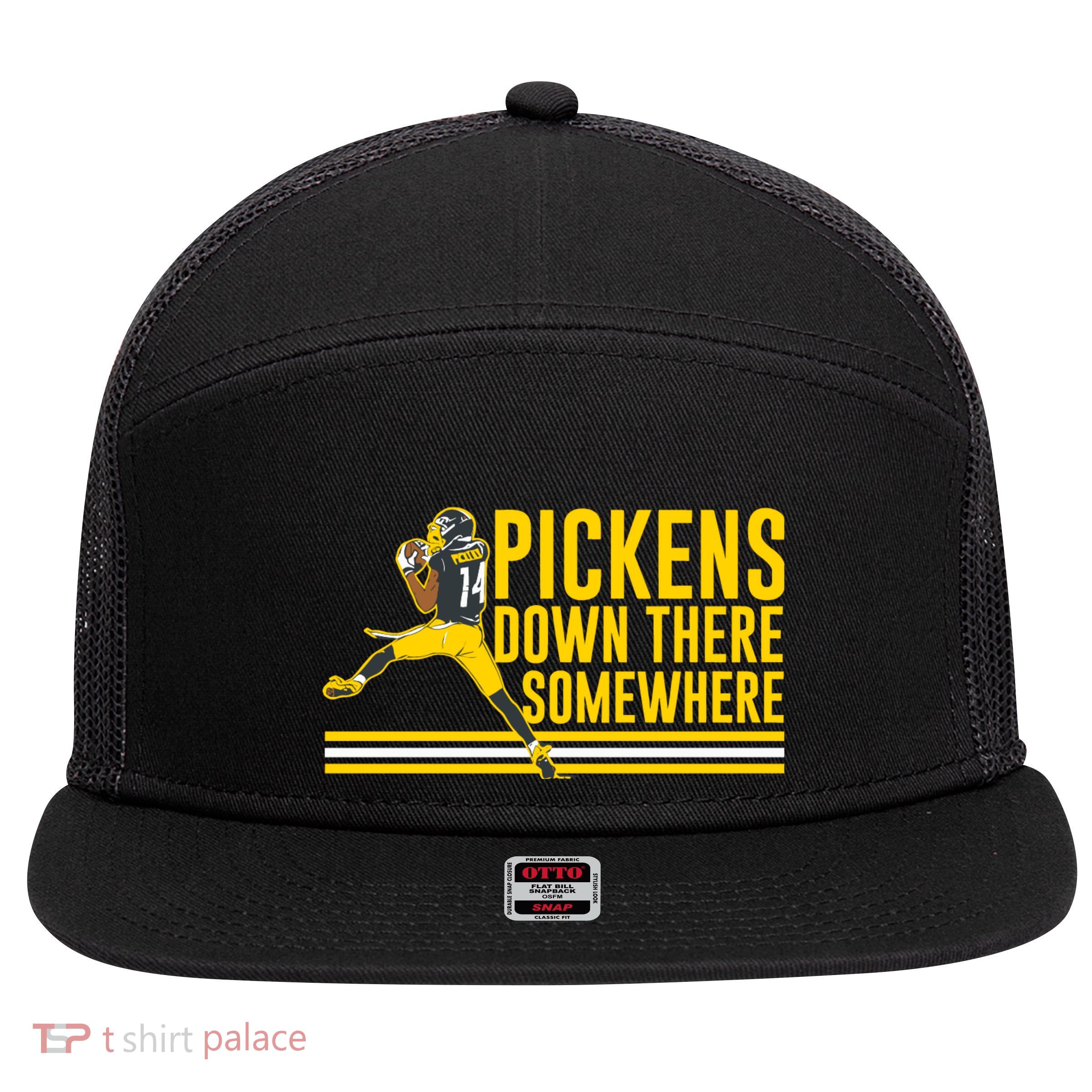 Pickens Down There Somewhere George Pickens Football Lover 7 Panel Mesh Trucker Snapback Hat