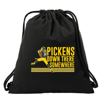 Pickens Down There Somewhere George Pickens Football Lover Drawstring Bag