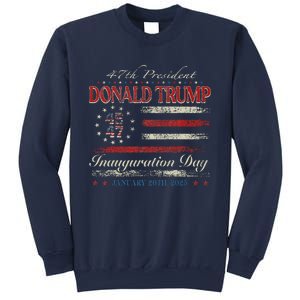 President Donald Trump 45 47 Inauguration Day 2025 Usa Flag Sweatshirt