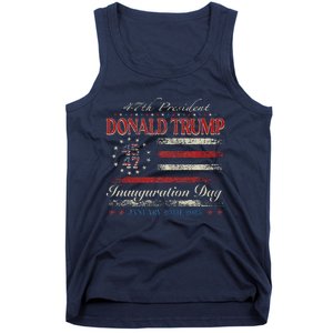 President Donald Trump 45 47 Inauguration Day 2025 Usa Flag Tank Top