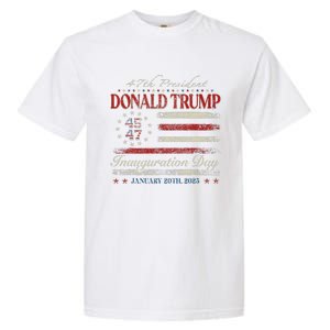 President Donald Trump 45 47 Inauguration Day 2025 Usa Flag Garment-Dyed Heavyweight T-Shirt