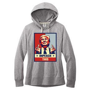 Pro Donald Trump Gifts Republican Conservative Impeach This Women's Fleece Hoodie