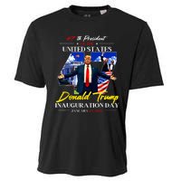 President Donald Trump Inauguration Day 2025 47th Usa Flag Cooling Performance Crew T-Shirt