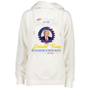 President Donald Trump Inauguration Day 2025 47th President Womens Funnel Neck Pullover Hood