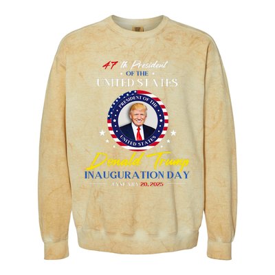 President Donald Trump Inauguration Day 2025 47th President Colorblast Crewneck Sweatshirt