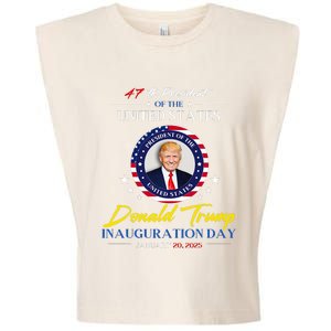 President Donald Trump Inauguration Day 2025 47th President Garment-Dyed Women's Muscle Tee