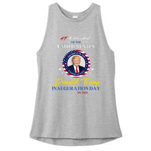 President Donald Trump Inauguration Day 2025 47th President Ladies PosiCharge Tri-Blend Wicking Tank