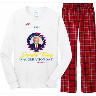 President Donald Trump Inauguration Day 2025 47th President Long Sleeve Pajama Set