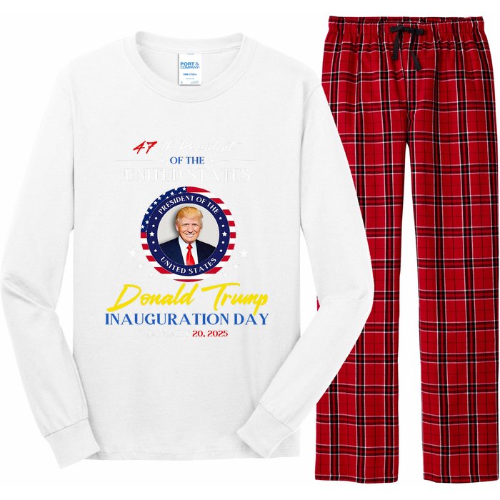 President Donald Trump Inauguration Day 2025 47th President Long Sleeve Pajama Set