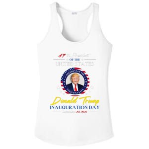 President Donald Trump Inauguration Day 2025 47th President Ladies PosiCharge Competitor Racerback Tank