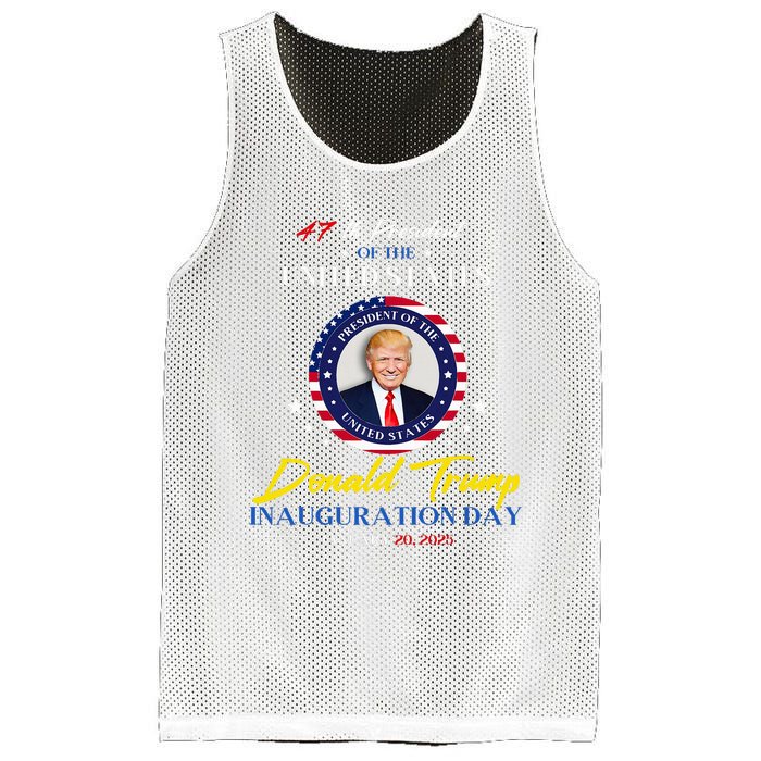 President Donald Trump Inauguration Day 2025 47th President Mesh Reversible Basketball Jersey Tank