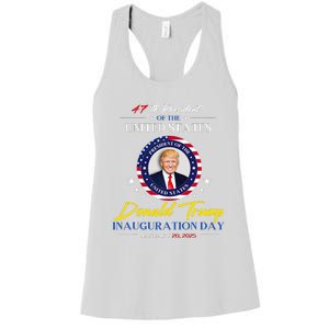 President Donald Trump Inauguration Day 2025 47th President Women's Racerback Tank