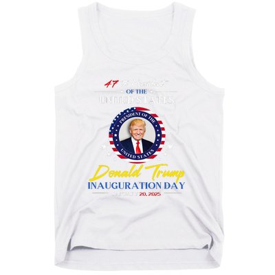 President Donald Trump Inauguration Day 2025 47th President Tank Top