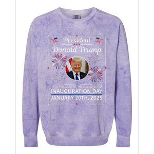 President Donald Trump Inauguration Day 2025 Memorabilia Gift Colorblast Crewneck Sweatshirt