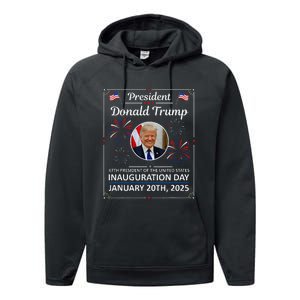 President Donald Trump Inauguration Day 2025 Memorabilia Gift Performance Fleece Hoodie