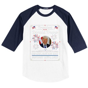 President Donald Trump Inauguration Day 2025 Memorabilia Gift Baseball Sleeve Shirt