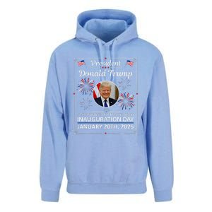 President Donald Trump Inauguration Day 2025 Memorabilia Gift Unisex Surf Hoodie