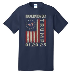 President Donald Trump Inauguration Day 2025 Usa Flag Tall T-Shirt