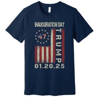 President Donald Trump Inauguration Day 2025 Usa Flag Premium T-Shirt