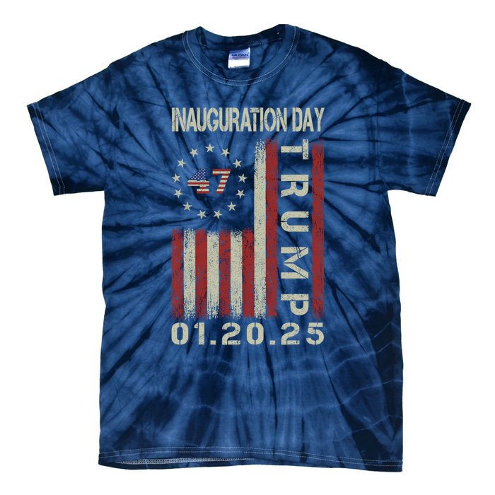 President Donald Trump Inauguration Day 2025 Usa Flag Tie-Dye T-Shirt